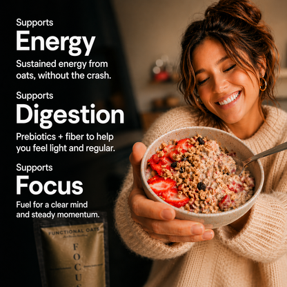 Oatmeal That Fuels Deep Work, Focus & a Calm Gut — In Under 2 Minutes